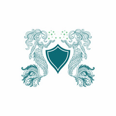 Mermaid Shield Logo