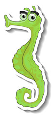 Seahorse sea animal cartoon sticker