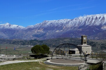 Top of the castle of Gjirokastra, Albania