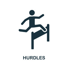 Fototapeta na wymiar Hurdles icon. Monochrome sign from digital transformation collection. Creative Hurdles icon illustration for web design, infographics and more