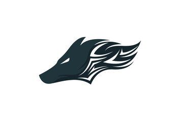 Wolf Abstract template logo design.