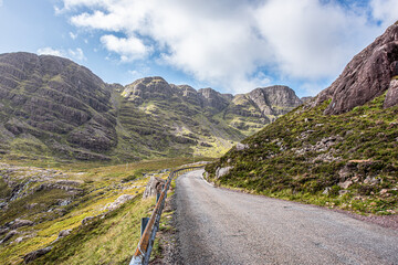Skye
The road to Applecross, known as Bealach na Bà in Gaelic (the Pass of the Cattle), is a narrow, winding, single-track road in the west Highlands of Scotland. 