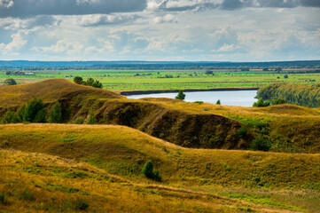View of the Oka River opposite Konstantinovo, birthplace of the poet Sergei Yesenin