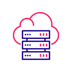 datacenter vector 2 colours Icon Design illustration. Web Analytics Symbol on White background EPS 10 File