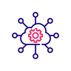 Cloud analytics vector 2 colours Icon Design illustration. Web Analytics Symbol on White background EPS 10 File