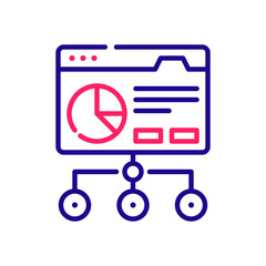 Data analytics vector 2 colours Icon Design illustration. Web Analytics Symbol on White background EPS 10 File