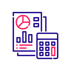 Business report vector 2 colours Icon Design illustration. Web Analytics Symbol on White background EPS 10 File