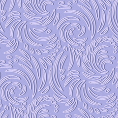 Abstract brush floral line vector seamless pattern in grey