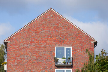 Wohngebäude aus Backstein, Wilhelmshaven, Niedersachsen, Deutschland, Europa