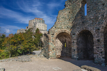 Sacra di San Michele - Saint Michael abbey, the ancient medieval abbey near Tourin in the North of Italy