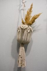 macrame jars in the interior ecodecor