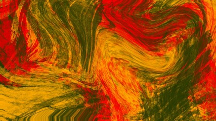 Abstract background painting art with dark green, red and yellow paint brush for thanksgiving poster, banner, website, card background