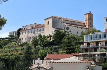 Fototapeta na wymiar Ravello – Chiesa di San Francesco dai giardini di Villa Rufolo