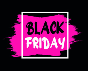 Fototapeta na wymiar Black Friday Design Vector day 29 November Holiday marketing abstract Sale illustration Black Pink And White