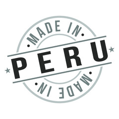 Made In Peru Stamp Logo Icon Symbol Design. Seal Badge national product vector.