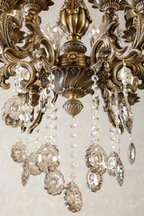 Details of a classic chandelier in the interior