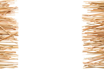 Dried hay on white background, top view © New Africa