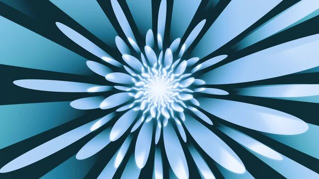 Abstract Blue Background with Radial Curve Streaks Loop Animation