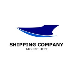 Simple illustration of ship and waves in blue color.  Suitable for logos from shipping companies, ship designs, etc