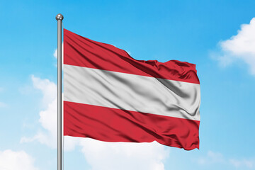Fototapeta na wymiar Austria Flying Flag