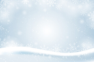 abstract christmas and winter snowy landscape background vector illustration