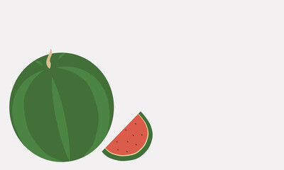 Watermelon and little slice