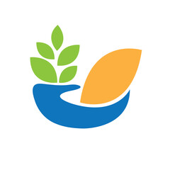 illustration of a green leaf logo design