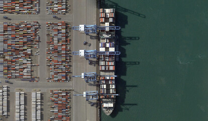 Rotterdam Port Shipping Ships and Containers in Rotterdam, Netherlands