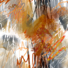 Abstract grunge background of scribbles drawn by hand, chaos doodles, sketching, line art