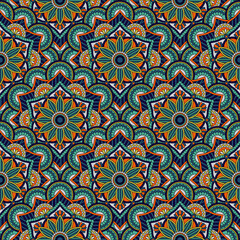 Mandala ornament pattern. Seamless oriental texture. Orintal, arabic, turkish, ottoman motif