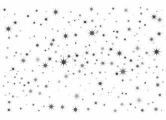 Fireworks star random source stream.  Falling Star. Stars on a white background.