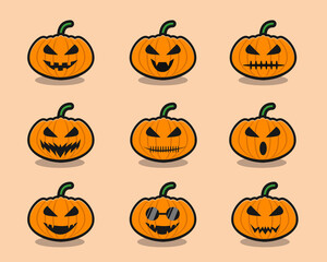 halloween pumpkin set