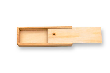 Wooden box isolated on white