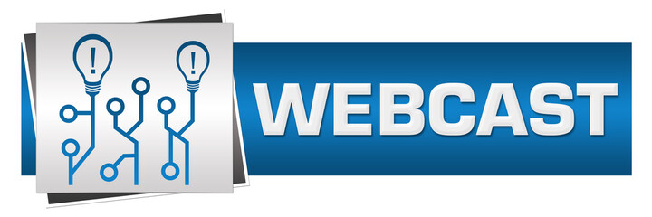 Webcast Circuit Bulbs Blue Grey Horizontal 