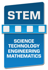 STEM - Science Technology Engineering Mathematics Blue Separator Vertical 