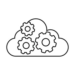 IOT icon vector. cloud service illustration sign. smart digital stmbol or logo.