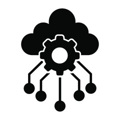 IOT icon vector. cloud service illustration sign. smart digital stmbol or logo.