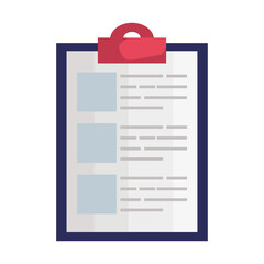 clipboard with document report