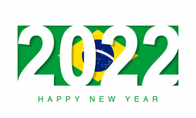 2022 happy new year in brazil flag, countries 2022 new year collection	
