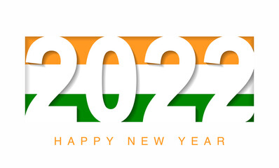 2022 happy new year in india flag, countries 2022 new year collection	
