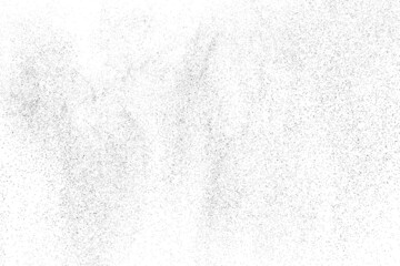 Distressed black texture. Dark grainy texture on white background. Dust overlay textured. Grain noise particles. Rusted white effect. Grunge design elements. Vector illustration, EPS 10.