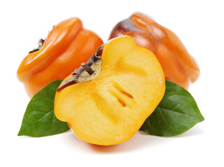 persimmon on a white background