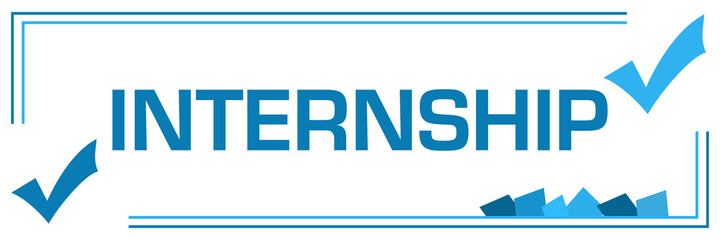 Internship Blue Borders Tick Marks Corner Horizontal 