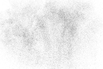 Distressed black texture. Dark grainy texture on white background. Dust overlay textured. Grain noise particles. Rusted white effect. Grunge design elements. Vector illustration, EPS 10.
