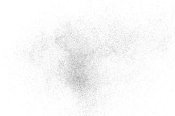 Distressed black texture. Dark grainy texture on white background. Dust overlay textured. Grain noise particles. Rusted white effect. Grunge design elements. Vector illustration, EPS 10.