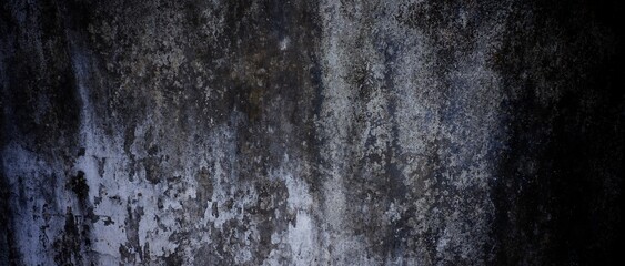 Scary dark cement for the background. old walls full of stains and scratches