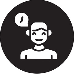 headache glyph icon