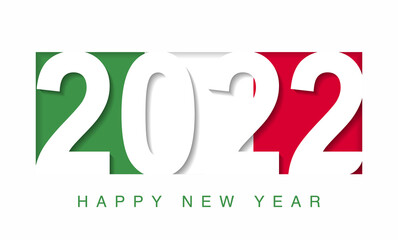 2022 happy new year in italy flag, countries 2022 new year collection