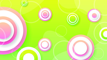 Abstract Colorful Gradient Background With Color Geometric Figures. Different Shapes And White Line Vector Design Style
