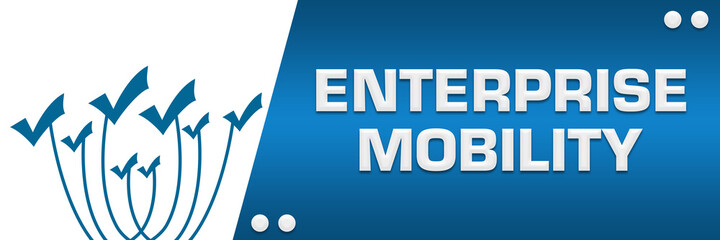 Enterprise Mobility Blue Lines Tick Marks On Top Left Horizontal 
